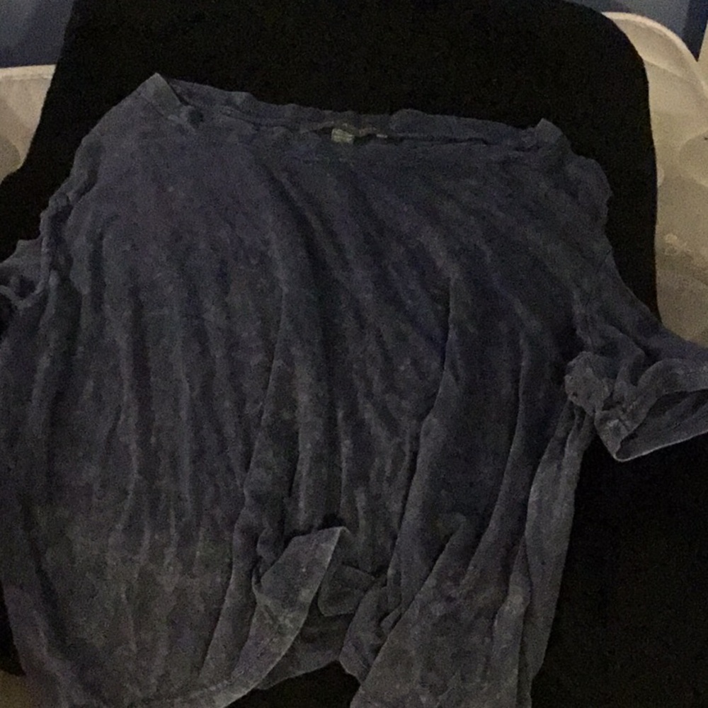 Blue don’t ask why off the shoulder